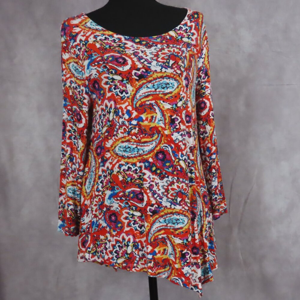 Colorful Asymmetrical Swing Top